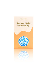 Dahlia shower cap in Azzurra Dot - Big Hair