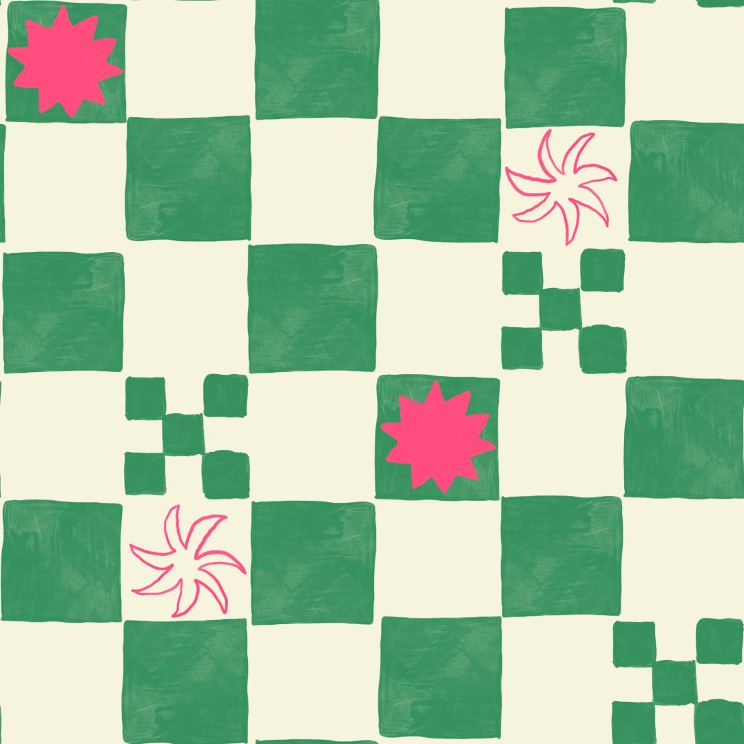 Pink/Green Scrunchies Set