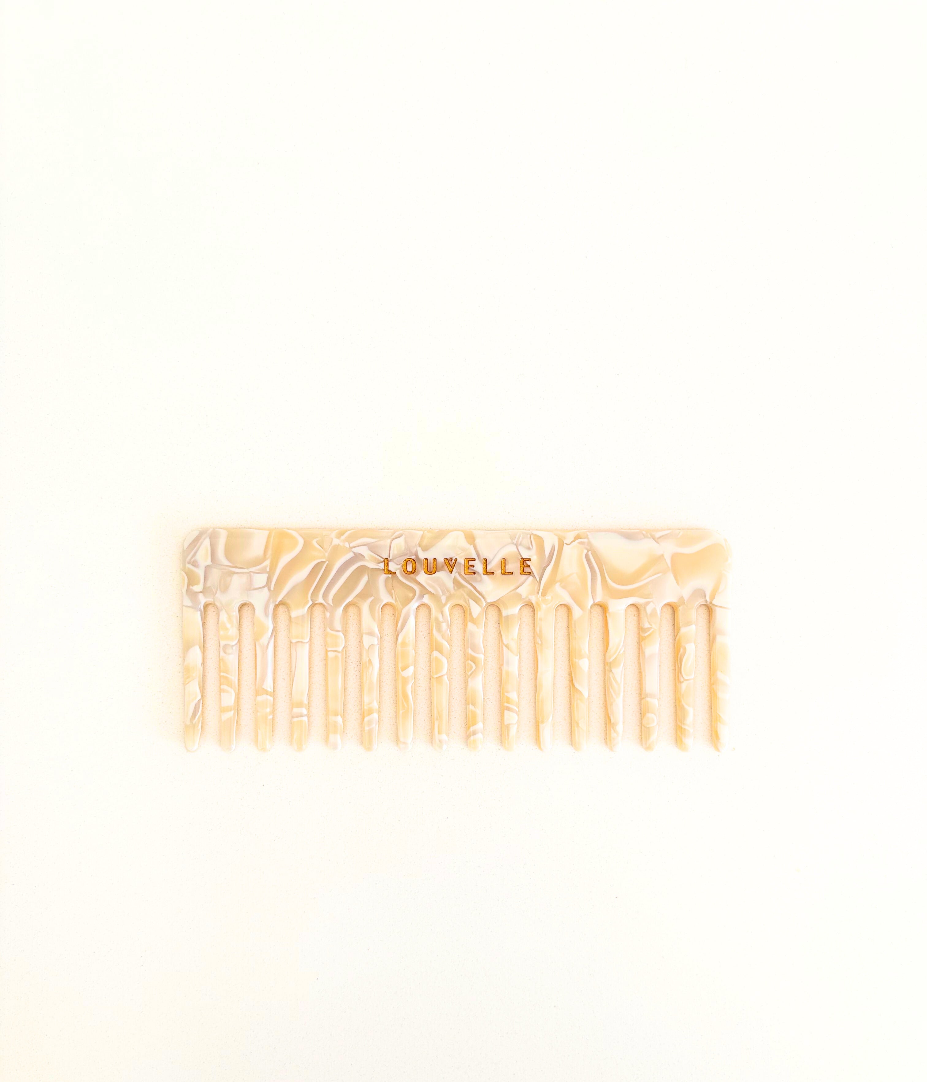 Wide Tooth Comb in Buttercream