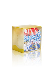 Printed Scrunchies Assorted - Navy/Green