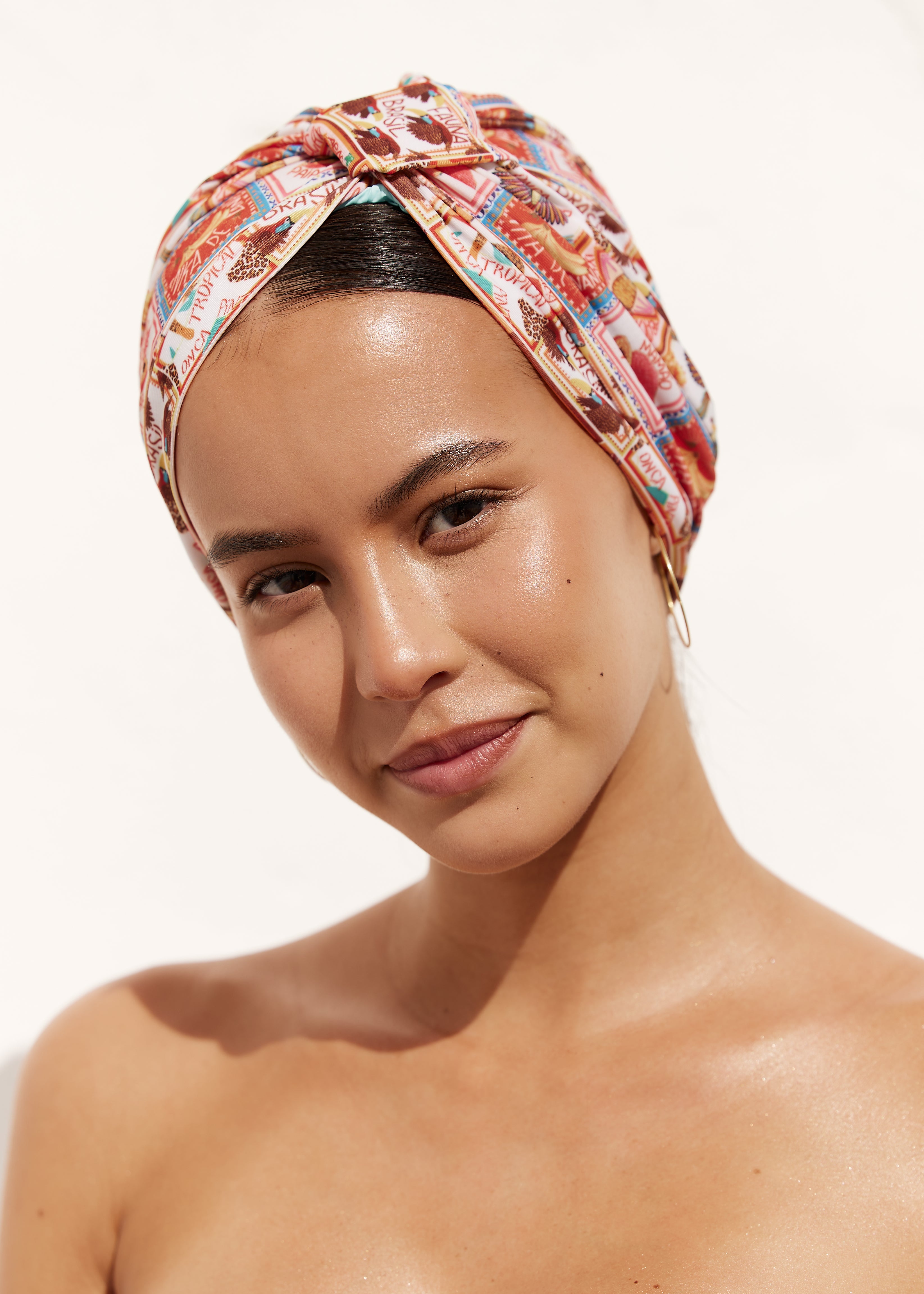 [PRE ORDER] AMELIE shower cap in Papaya Postcard