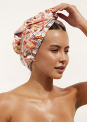 [PRE ORDER] RIVA Hair Towel Wrap in Papaya Postcard