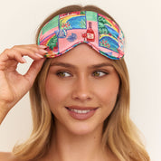 Satin Eye Mask in Pink Postcards