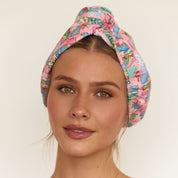 [PRE ORDER] RIVA Hair Towel Wrap in Pink Postcards