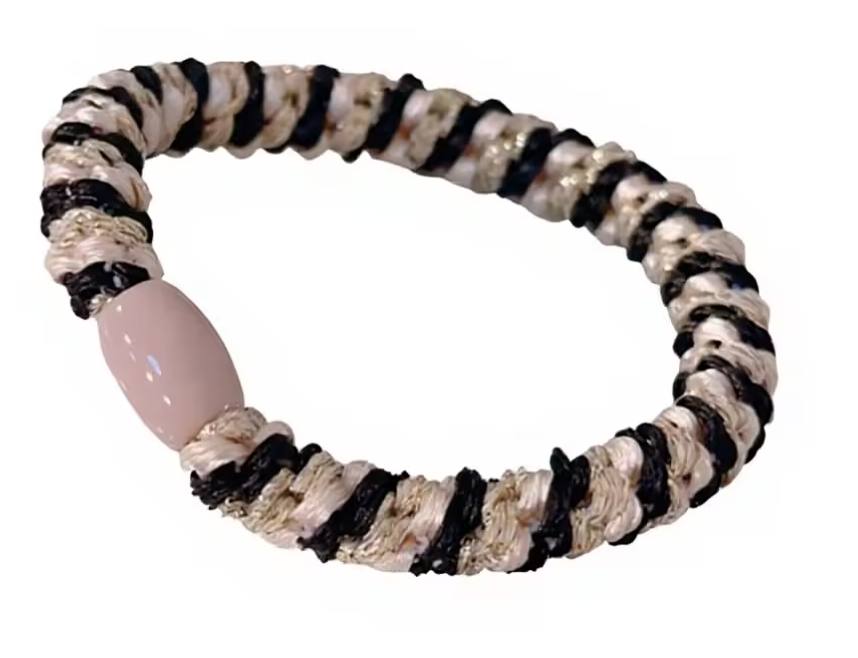 Woven Hair Ties - Black White