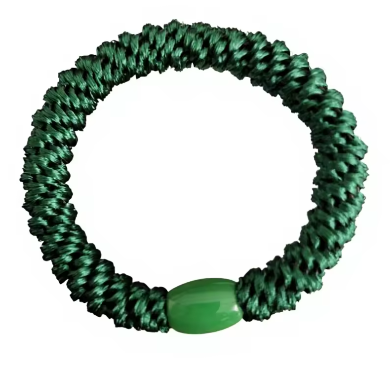 Woven Hair Ties - Forest Green