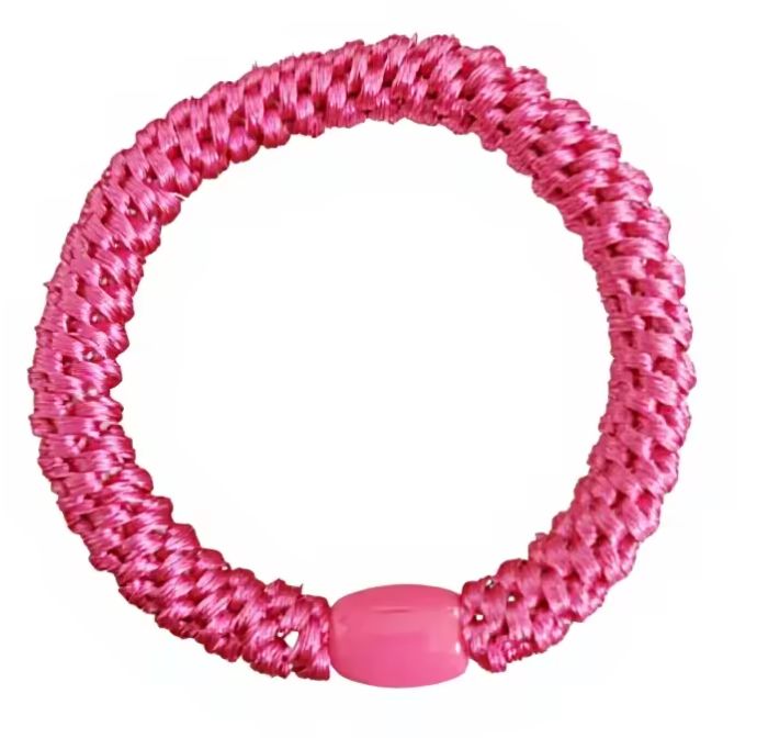 Woven Hair Ties - Shimmer Pink