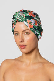 Dahlia shower cap in Peach Bellini - Big Hair