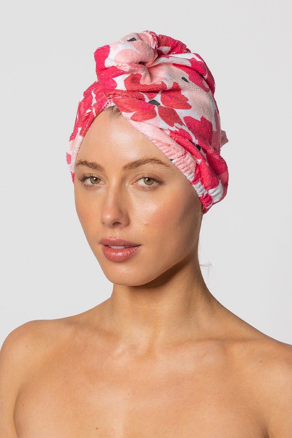 RIVA Hair Towel Wrap in Poppy Rosso