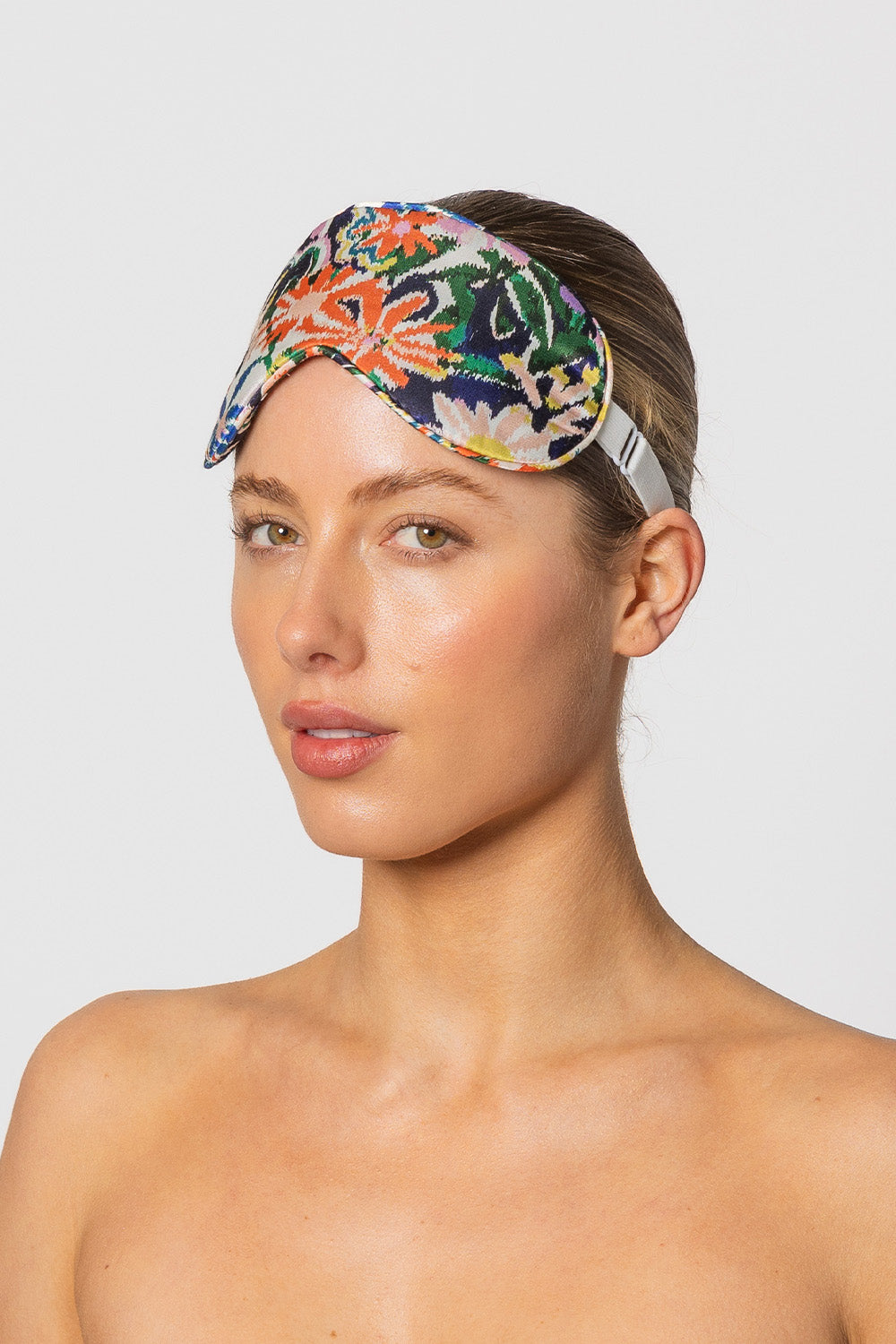 Chloe Eye Mask in Floral Ikat