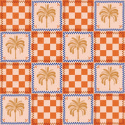 [PRE ORDER] RIVA Hair Towel Wrap in Orange Palm Check