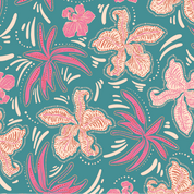 AMELIE shower cap in Teal Hibiscus