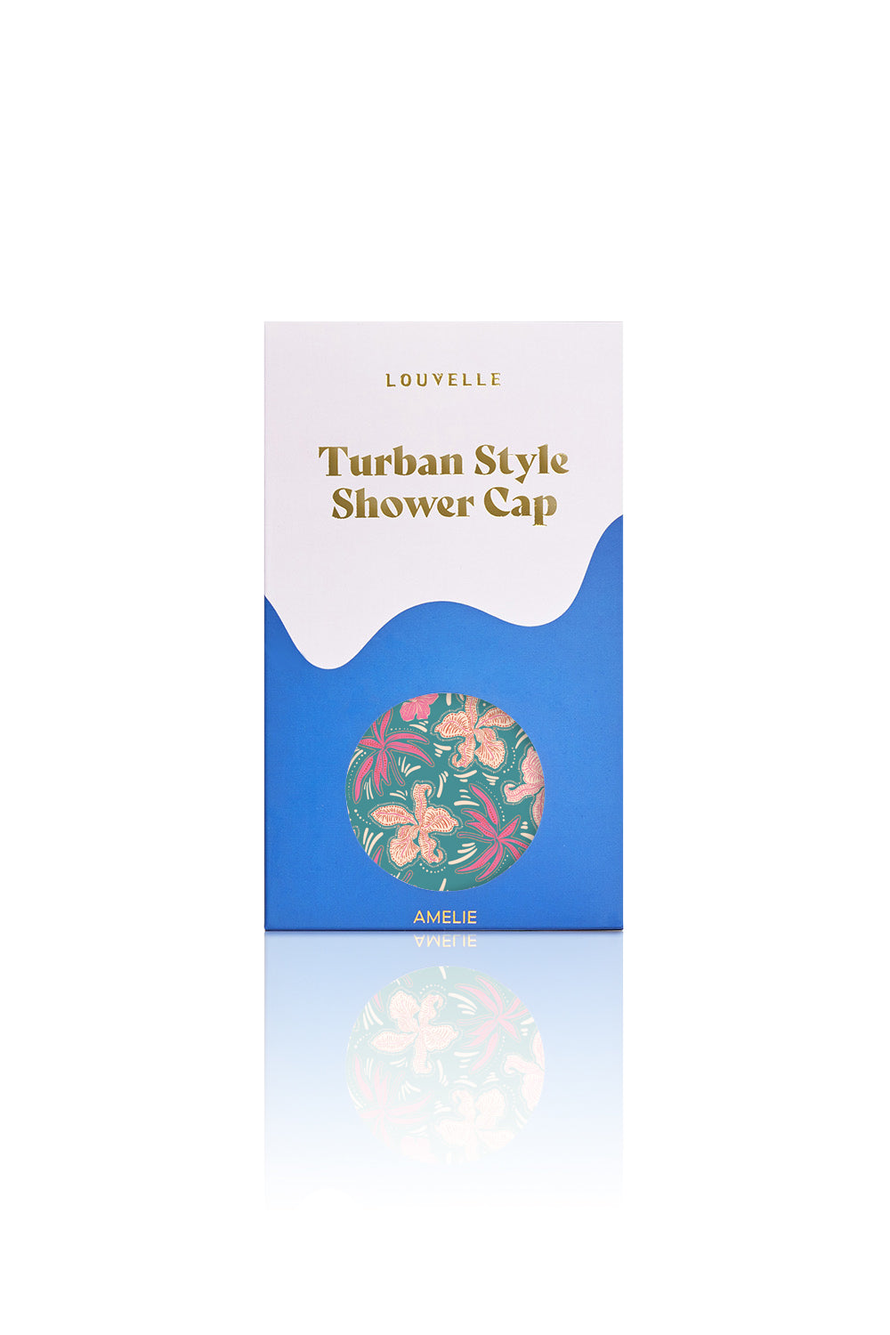 AMELIE shower cap in Teal Hibiscus