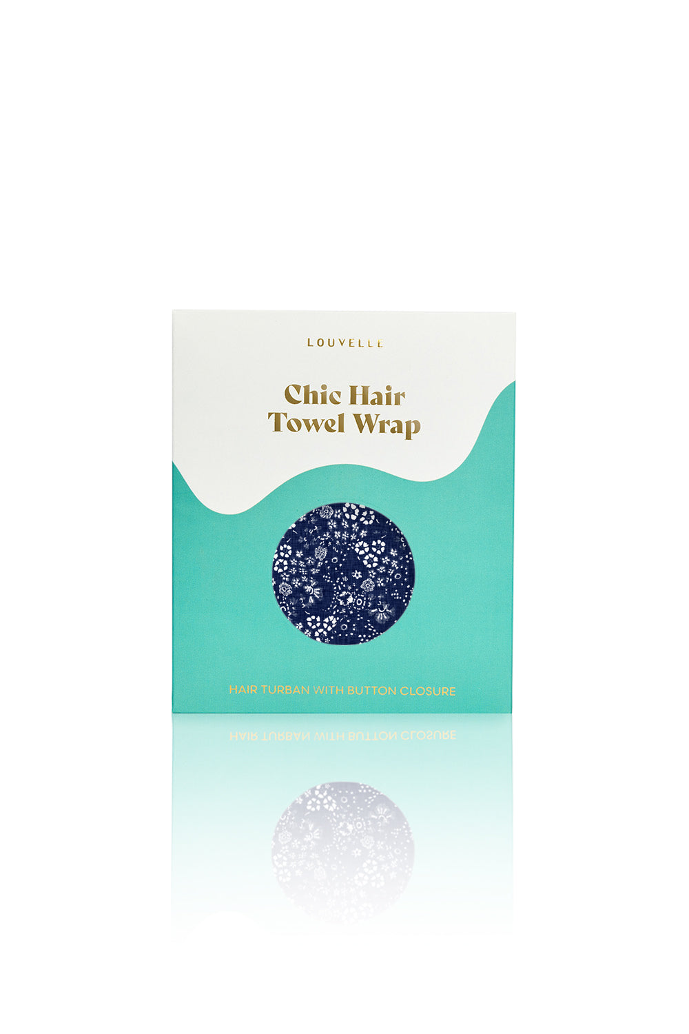 RIVA Hair Towel Wrap in Indigo Distressed