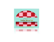 Satin Sleep Set in Pink Red Check