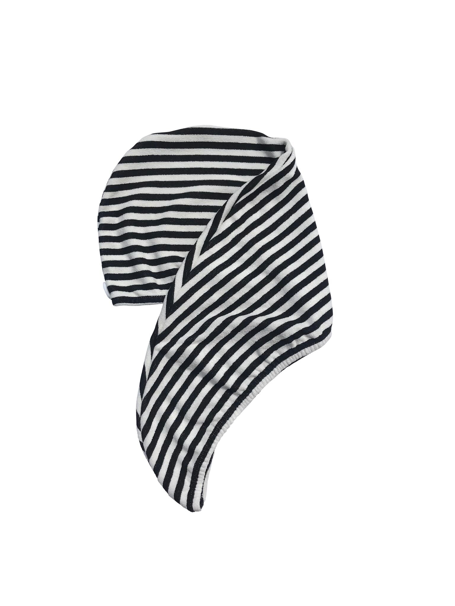 RIVA Hair Towel Wrap in Monochrome Stripe